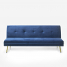 Modernes 2-Sitzer Schlafsofa Samt Design clic clac goldene Beine Padded 