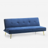 Modernes 2-Sitzer Schlafsofa Samt Design clic clac goldene Beine Padded 