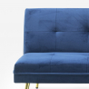 Modernes 2-Sitzer Schlafsofa Samt Design clic clac goldene Beine Padded 