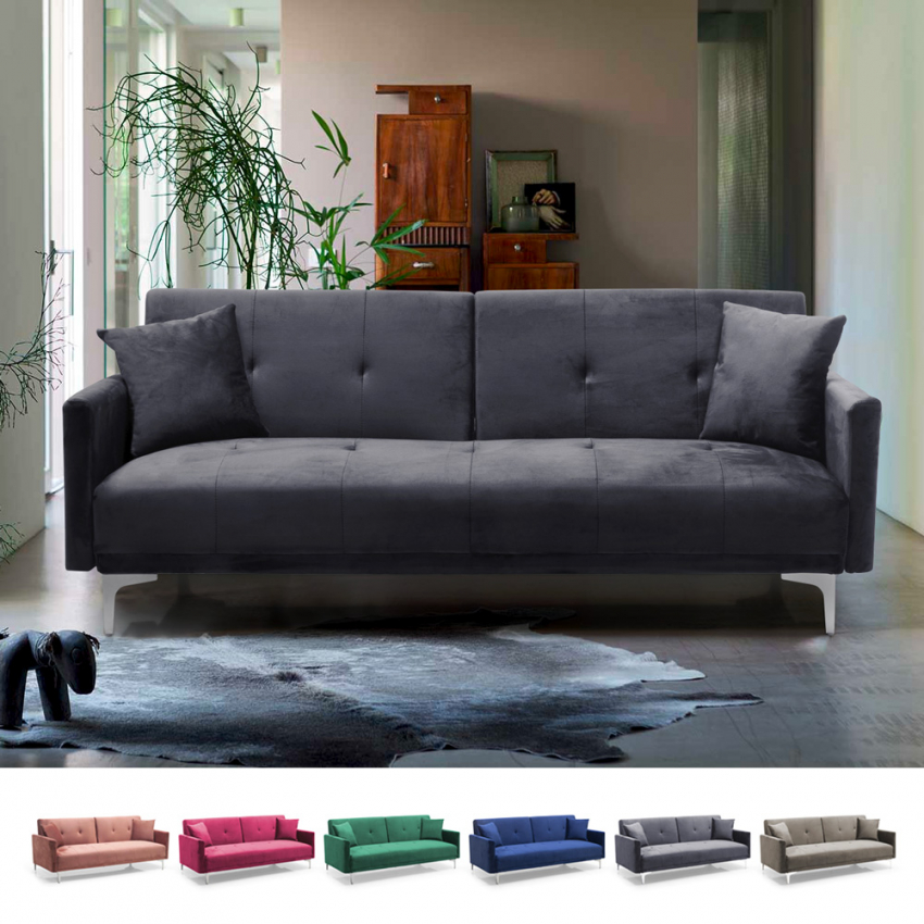 3-Sitzer-Schlafsofa aus Samtstoff mit Modernem Design Villolus Aktion 3-Sitzer-Schlafsofa aus Samtstoff mit Modernem Design Villolus Aktion