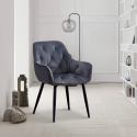 Gepolsterter Sessel mit Samtbezug für Wohnzimmer Nirvana Chesterfield Modell