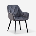 Gepolsterter Sessel mit Samtbezug für Wohnzimmer Nirvana Chesterfield Maße