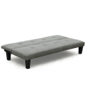 2-sitziges Mikrofasersofa mit Onyx-Füßen für Wohn- und Wartezimmer bettfertig 