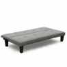 2-sitziges Mikrofasersofa mit Onyx-Füßen für Wohn- und Wartezimmer bettfertig 
