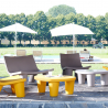 Moderner Tisch Polyethylenplatte Glas Bar Garten Haus Dia Niedrig Lita Tisch 
