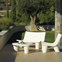Moderner Tisch Polyethylenplatte Glas Bar Garten Haus Dia Niedrig Lita Tisch 