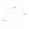 Moderner Tisch Polyethylenplatte Glas Bar Garten Haus Dia Niedrig Lita Tisch 