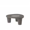 Moderner Tisch Polyethylenplatte Glas Bar Garten Haus Dia Niedrig Lita Tisch 