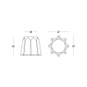 Niedriger Hocker aus Polyethylen Modernes extravagantes Design Dia Pandoro 