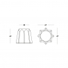 Niedriger Hocker aus Polyethylen Modernes extravagantes Design Dia Pandoro 