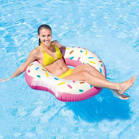 Intex 56265 Aufblasbare Kringel Donut Luftmatratze für Den Pool Donut Tube