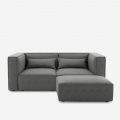 Modernes modulares 2-Sitzer-Sofa aus Stoff mit Ottomane Solv Aktion