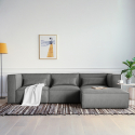 Modernes modulares 3-Sitzer-Sofa aus Stoff mit Ottomane Solv Verkauf