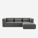 Modernes modulares 3-Sitzer-Sofa aus Stoff mit Ottomane Solv Sales