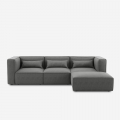 Modernes modulares 3-Sitzer-Sofa aus Stoff mit Ottomane Solv Aktion