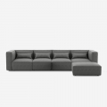 Modulares modernes 4-Sitzer-Sofa aus Stoff mit Ottomane Solv Aktion