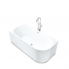 runde freistehende Eckbadewanne aus Fiberglas-Acrylharz Panarea Maße