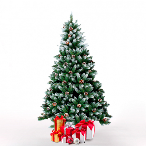Weihnachtsbaum mit Kunstschnee 180cm geschmückt Manitoba Aktion