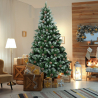 Künstlicher extra dicker realistischer Weihnachtsbaum 240cm mit Schnee Oulu Verkauf