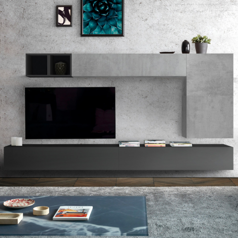 Modulare TV-Wandeinheit für Wohnzimmer im modernen Design Infinity 95