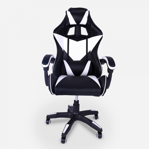 Ergonomischer Gaming-Stuhl mit Lendenkissen und Kopfstütze Understop