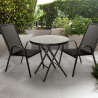 Gartenmöbel Set für draußen 2 moderne Stühle 1 runder Tisch klappbar Kumis Verkauf