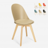 Stuhl in Skandinavischen Design aus Holz mit Kissen für Küche Esszimmer Bib Nordica Aktion