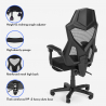 Gordian Plus Dark Gaming-Stuhl futuristisches Design ergonomisch atmungsaktiv Fußstütze  Sales