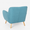 Wohnzimmerset 2 Sessel im skandinavischen Design und 2-Sitzer Sofa Holzstoff Cleis Kauf