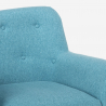Wohnzimmerset 2 Sessel im skandinavischen Design und 2-Sitzer Sofa Holzstoff Cleis 