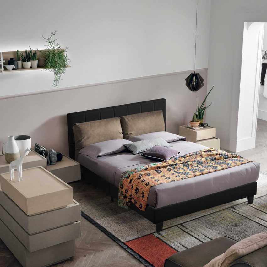 Polsterbett Doppelbett mit Lattenrost 160x190cm Sion Maße
