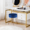 gepolsterter runder Samt Hocker Design Holoserica Verkauf