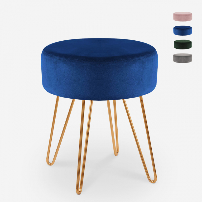 gepolsterter runder Samt Hocker Design Holoserica Aktion gepolsterter runder Samt Hocker Design Holoserica Aktion