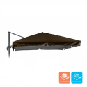 Ersatzschirm für Ampelschirm Sonnenschirm Gartenschirm 3x3 Aluminium Arm Paradise Brown mit Volant Verkauf