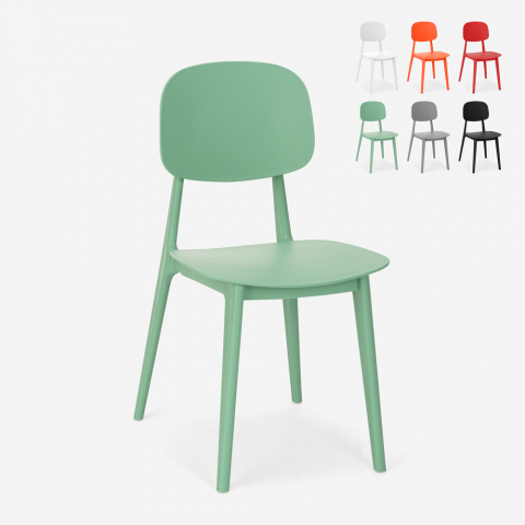 Stuhl aus Polypropylen in modernem Design für Küche, Garten, Bar, Restaurant Geer