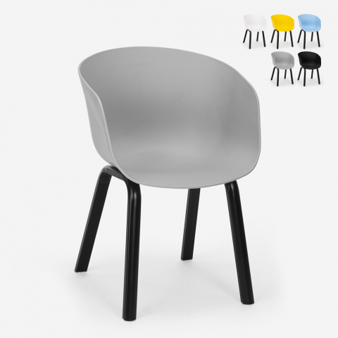 Stuhl aus Polypropylen Metall in modernem Design für Küche Bar Restaurant Senavy