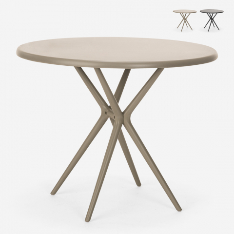 Runder Polypropylentisch 80 cm Garten Küche Bar Restaurant Gang 80