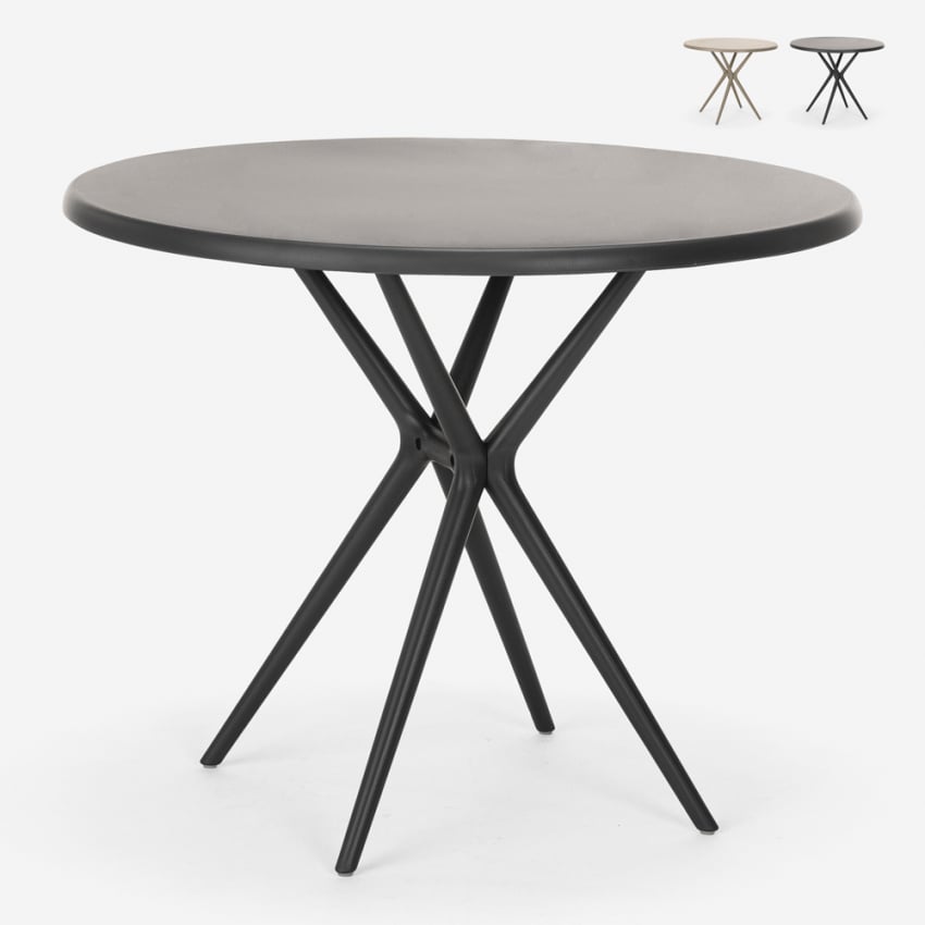 runder Tisch 80cm aus Polypropylen für Garten Küche Bar Restaurant Gang 80 Rabatte