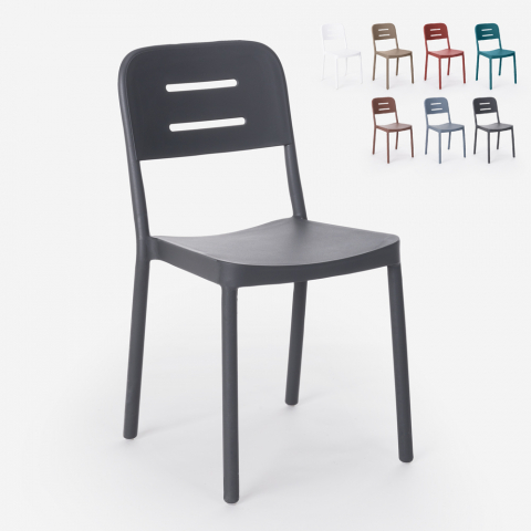 Stuhl aus Polypropylen in modernem Design für Küche Bar Restaurant Garten Mose Aktion