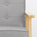 Vintage Skandinavischen Retro-Design Holzsessel mit Hage Armlehnen 