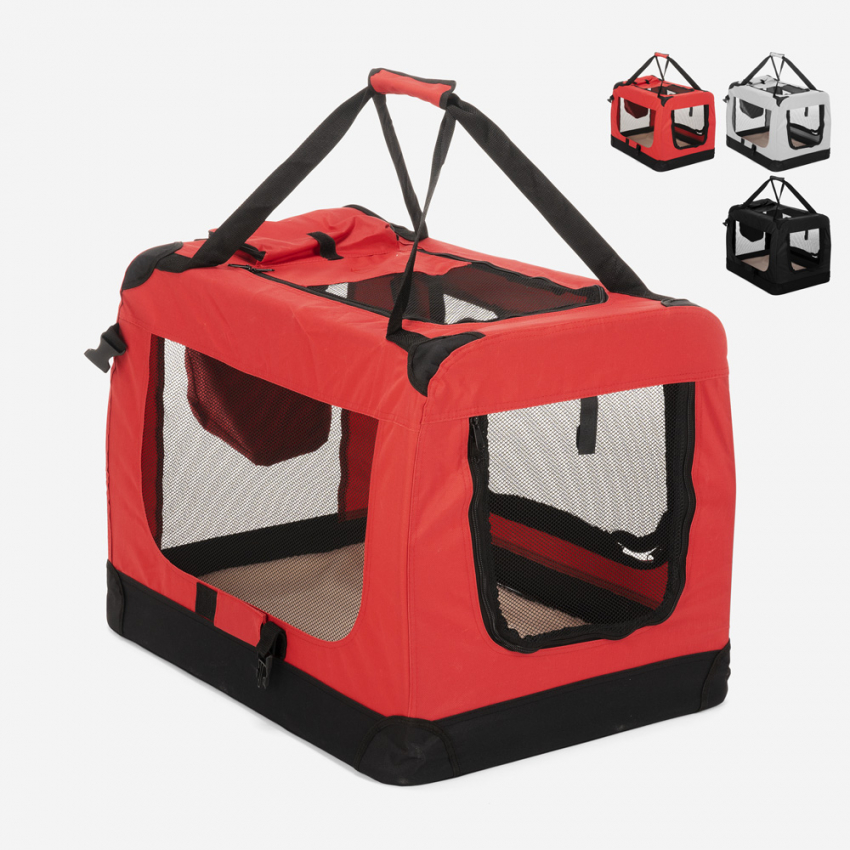 Hunde- und Katzentransporter mittelgroßer faltbarer Stoff 68.5x48x50cm Oliver L Angebot Hunde- und Katzentransporter mittelgroßer faltbarer Stoff 68.5x48x50cm Oliver L Angebot