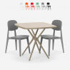 Modernes quadratisches beige Tischset 70x70cm 2 Designstühle Wade Angebot