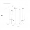Garten-Holzbox für Gartengeräte Gaeta 178x218 Sales