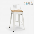 Hoher hocker industrie design küche bar barhocker Steel Wood Top Light Aktion