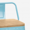 Hoher hocker industrie design küche bar barhocker Steel Wood Top Light 