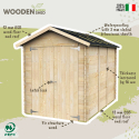 Werkzeugbox und Gartenhaus aus naturbelassenem Holz Fiamma 178x273 Verkauf