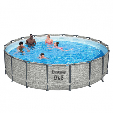 Bestway Steel Pro Max Pool Set 549x122cm 5618Y runder oberirdischer Pool Aktion