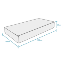Matratze 1,5 Plätze Memory Foam 28 cm orthopädisch anatomisch 120x190 Royal Top M Auswahl