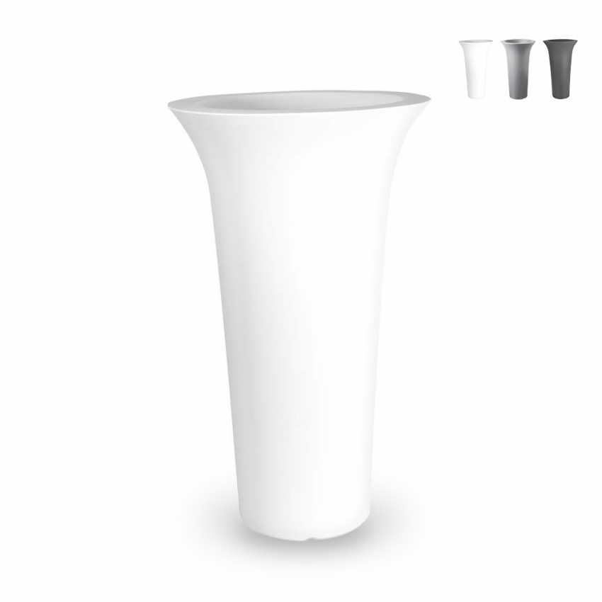 Hoher Pflanzkübel Ø 58 x 100 cm, rundes Design, Blumenkübel für Terrasse und Garten Flos Angebot Hoher Pflanzkübel Ø 58 x 100 cm, rundes Design, Blumenkübel für Terrasse und Garten Flos Angebot