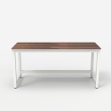 Rechteckiger Bürotisch 120x60cm Holz Metall modern weiß Bridgewhite 120 Rabatte